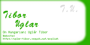 tibor uglar business card